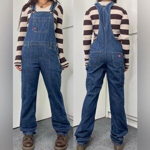 Dickie’s Women’s Small Denim Overalls Medium Wash Farm Country Western Jeans